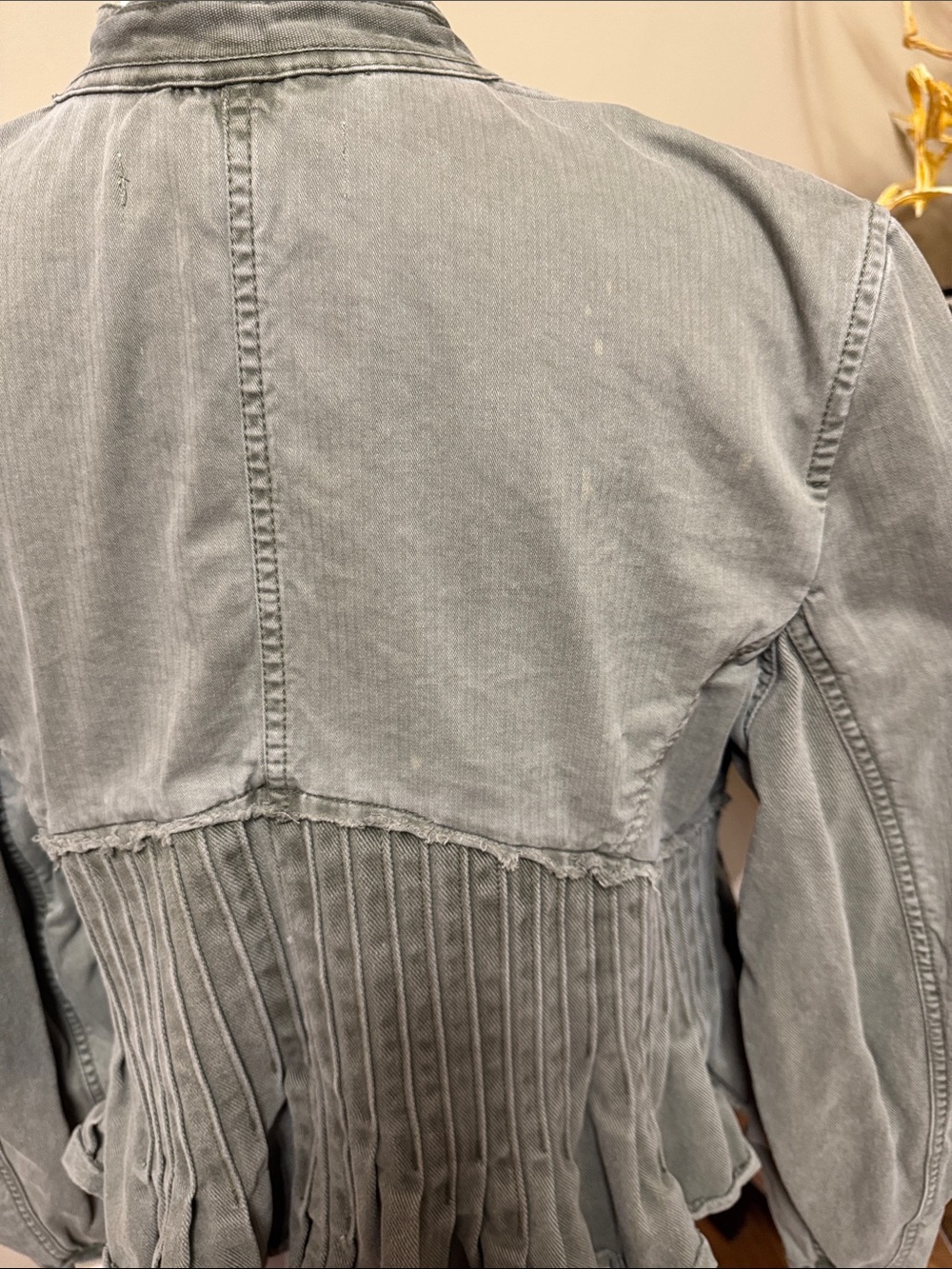 Free People Olive/Green Cassidy Jacket Size M pre-owned - Picture 7 of 7